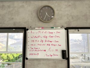 トレーニングメニューボード